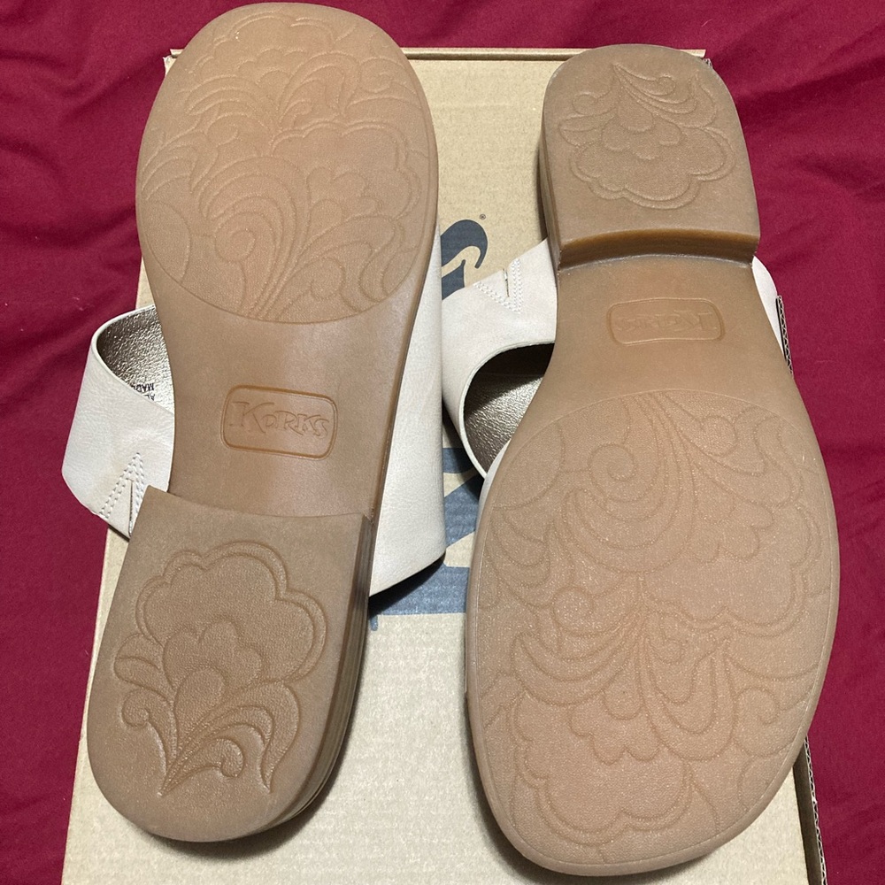Kork-Ease Beige and Brown Women's Sandals - Picture 4 of 4